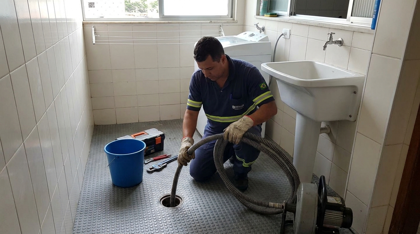 Desobstrução na Cozinha no Bom Clima, Guarulhos‑SP